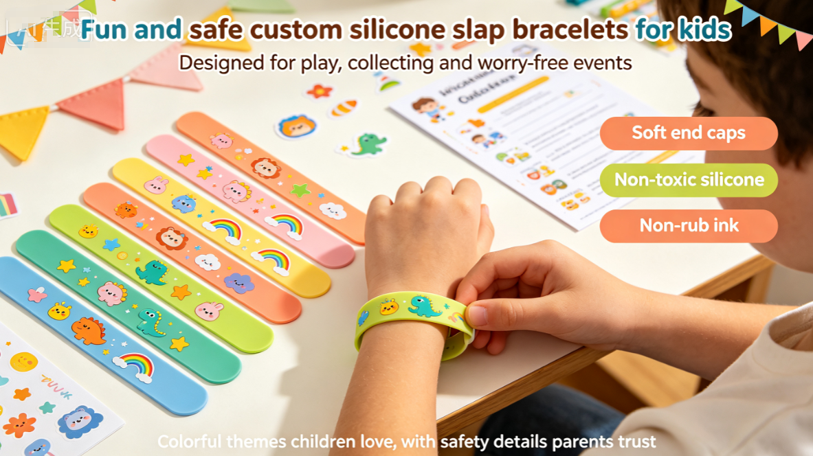 Safe & Colorful Silicone Slap Bracelets for Kids Parties and Educational Events