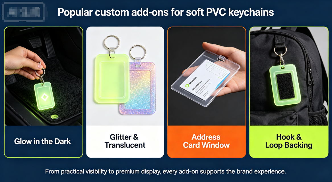 Creative Upgrades: Glow in the Dark and Backside Printed PVC Keychains