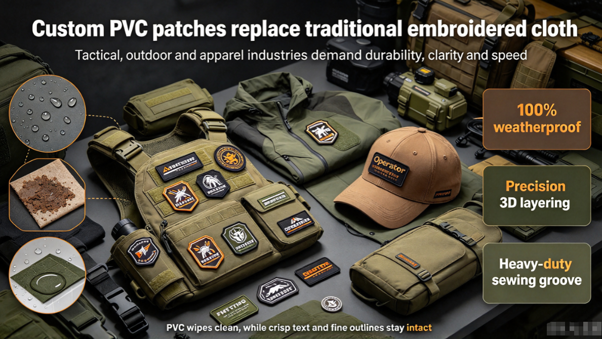 Custom PVC Patches with Velcro Backing: Built for Tactical Gear, Uniforms & Hats