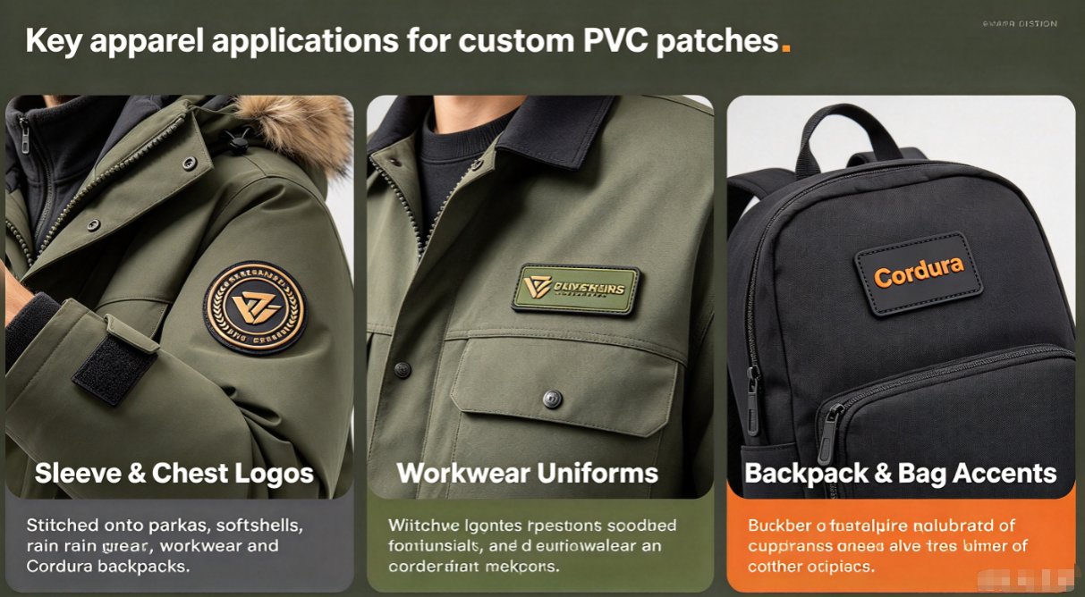 3D Custom PVC Patches for Apparel: Jackets, Workwear & Outdoor Gear